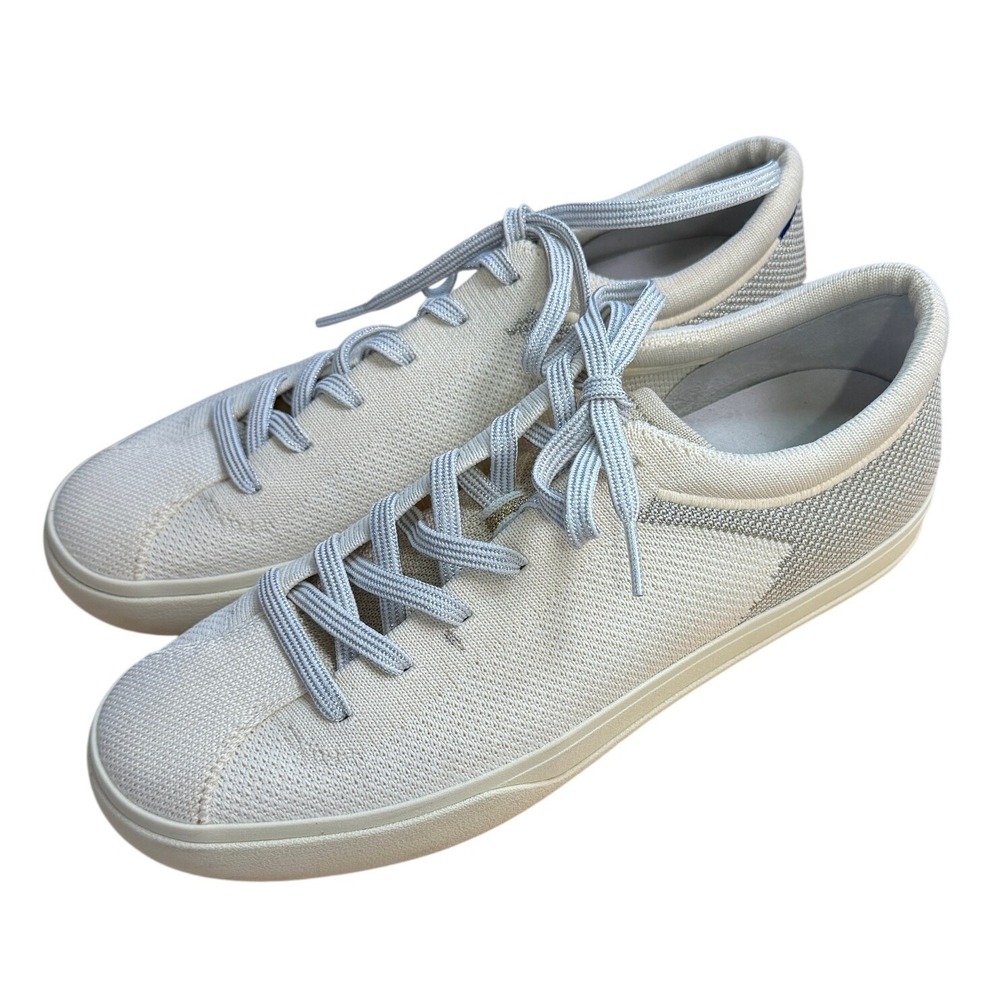 Rothys The Lace Up Sneakers Women Size 10 White Knit Casual Comfort Shoes
